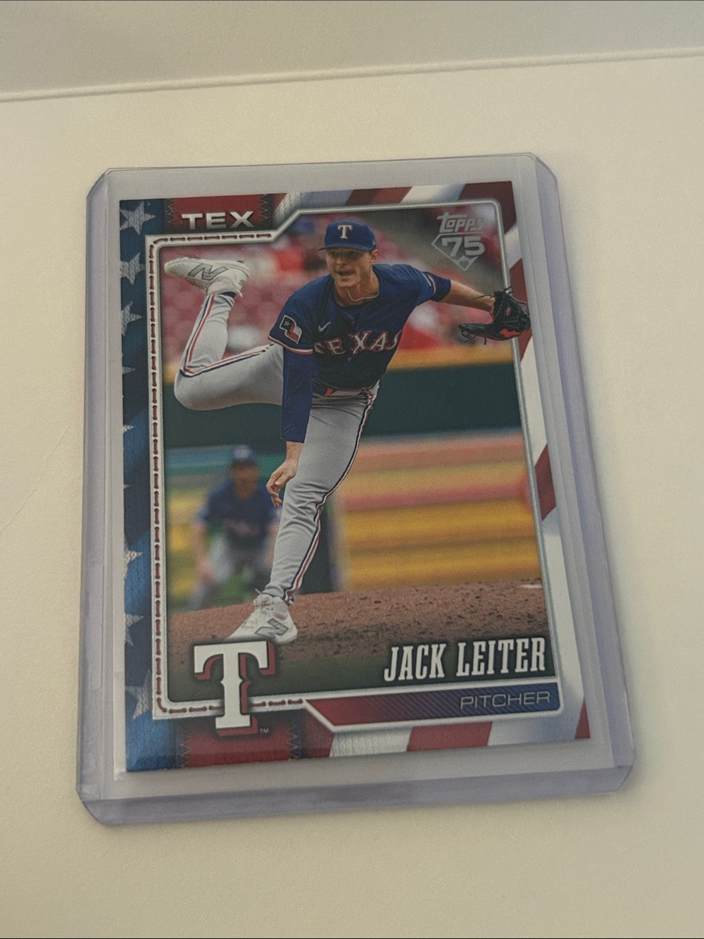2026 Topps Series 1 Jack Leiter #208 Independence Day /76